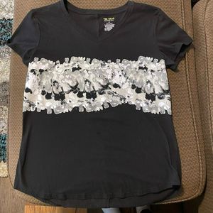 NWOT - TEK GEAR Black Short Sleeved V-Neck T-Shirt - SIZE M